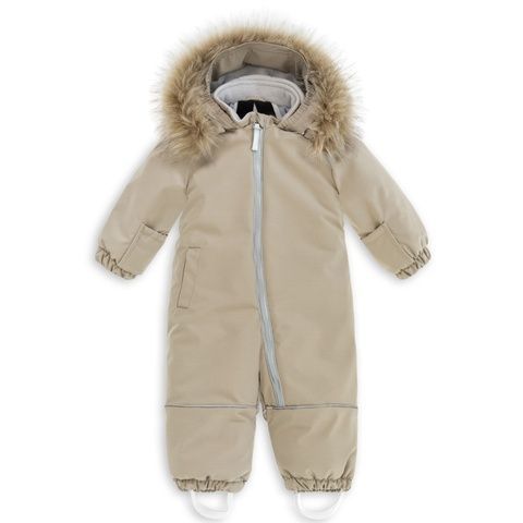 Winter waterproof snowsuit Apollo Winter Beige faux fur trim