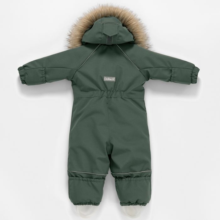 Winter waterproof snowsuit Apollo Green faux fur trim