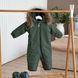 Winter waterproof snowsuit Apollo Green faux fur trim