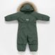 Winter waterproof snowsuit Apollo Green faux fur trim