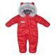 Baby snowsuit/sleeping bag with trim fur Discovery Red - photo 1